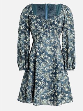 J.Crew Sweetheart Long Sleeve Mini Dress small – Vintage Vines Floral